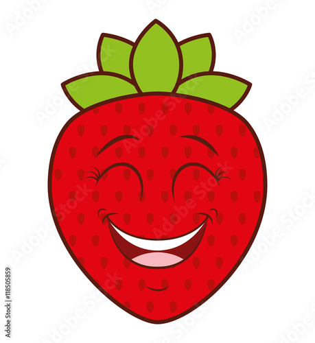 fruit character face isolated icon