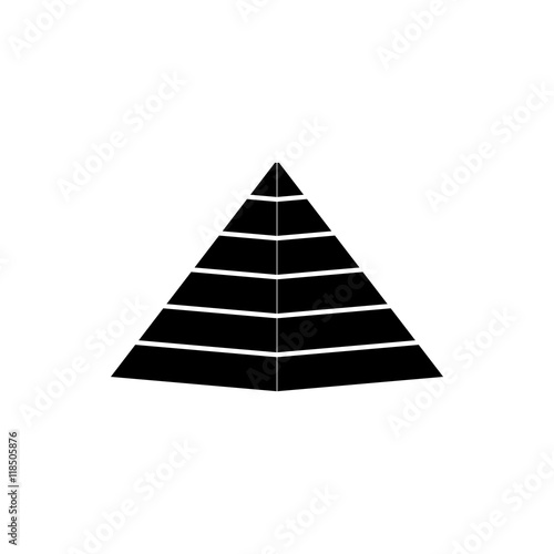 Pyramid chart vector icon