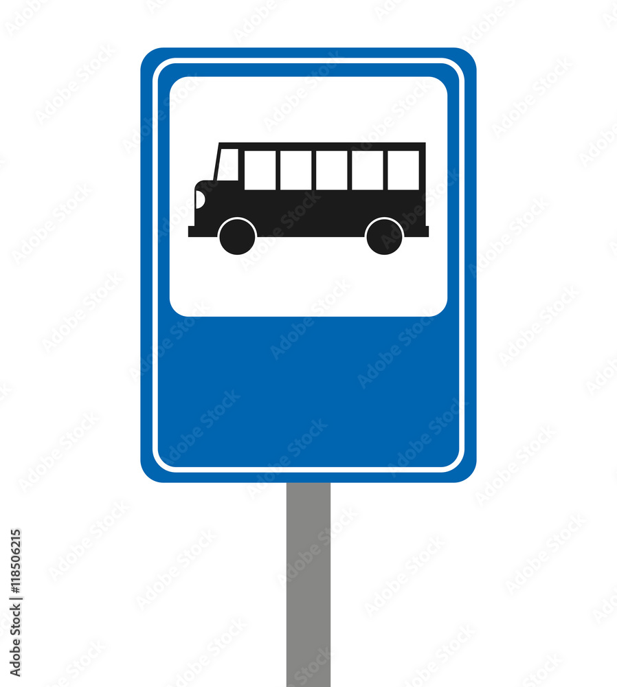 bus stop signal isolated icon