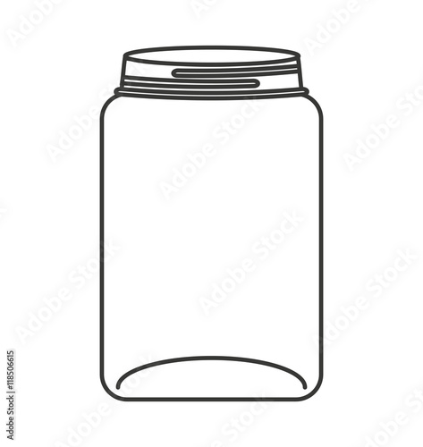 cute mason jar isolated icon