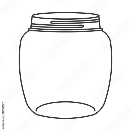 cute mason jar isolated icon