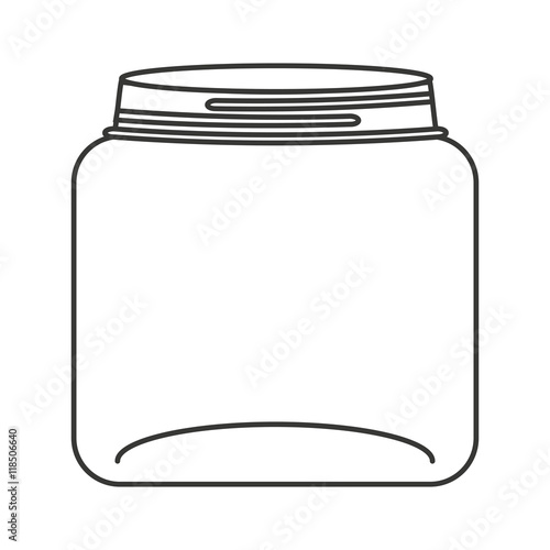 cute mason jar isolated icon © Gstudio