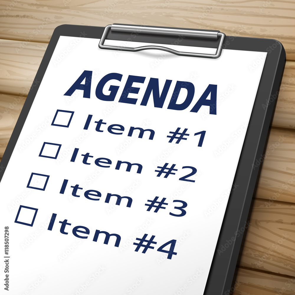 agenda clipboard illustration