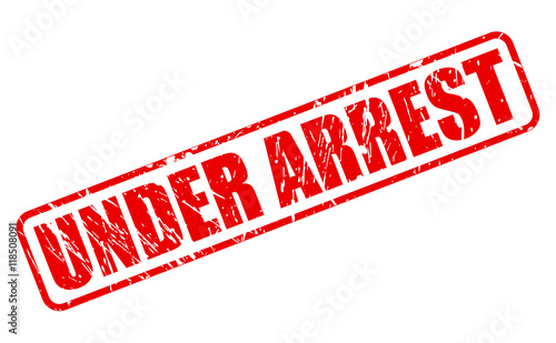UNDER ARREST FREE CONTROL red stamp