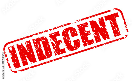 INDECENT red stamp text