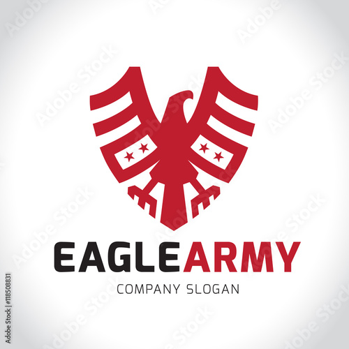 Eagle Army Logo Eagle Logo Template Stock Vector Adobe Stock