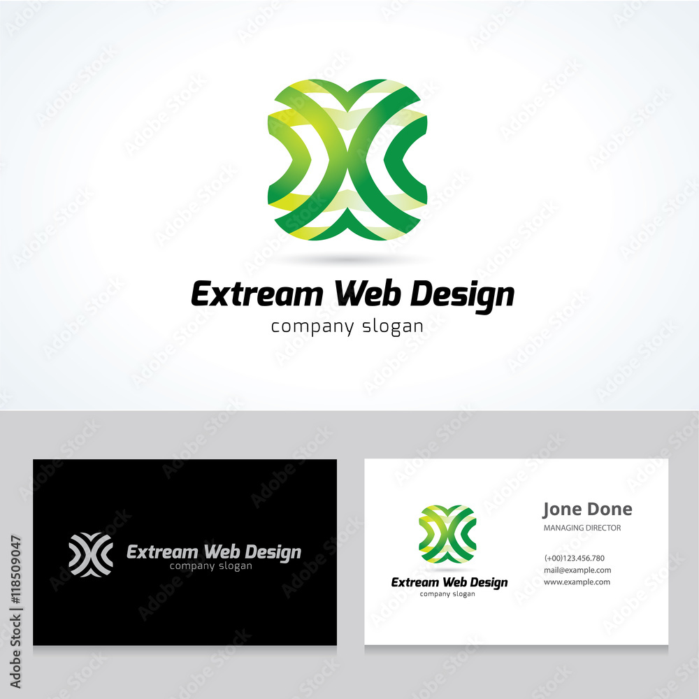 x logo, web design logo