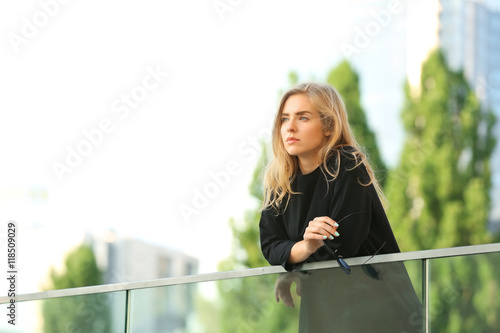 Beautiful stylish girl on s...