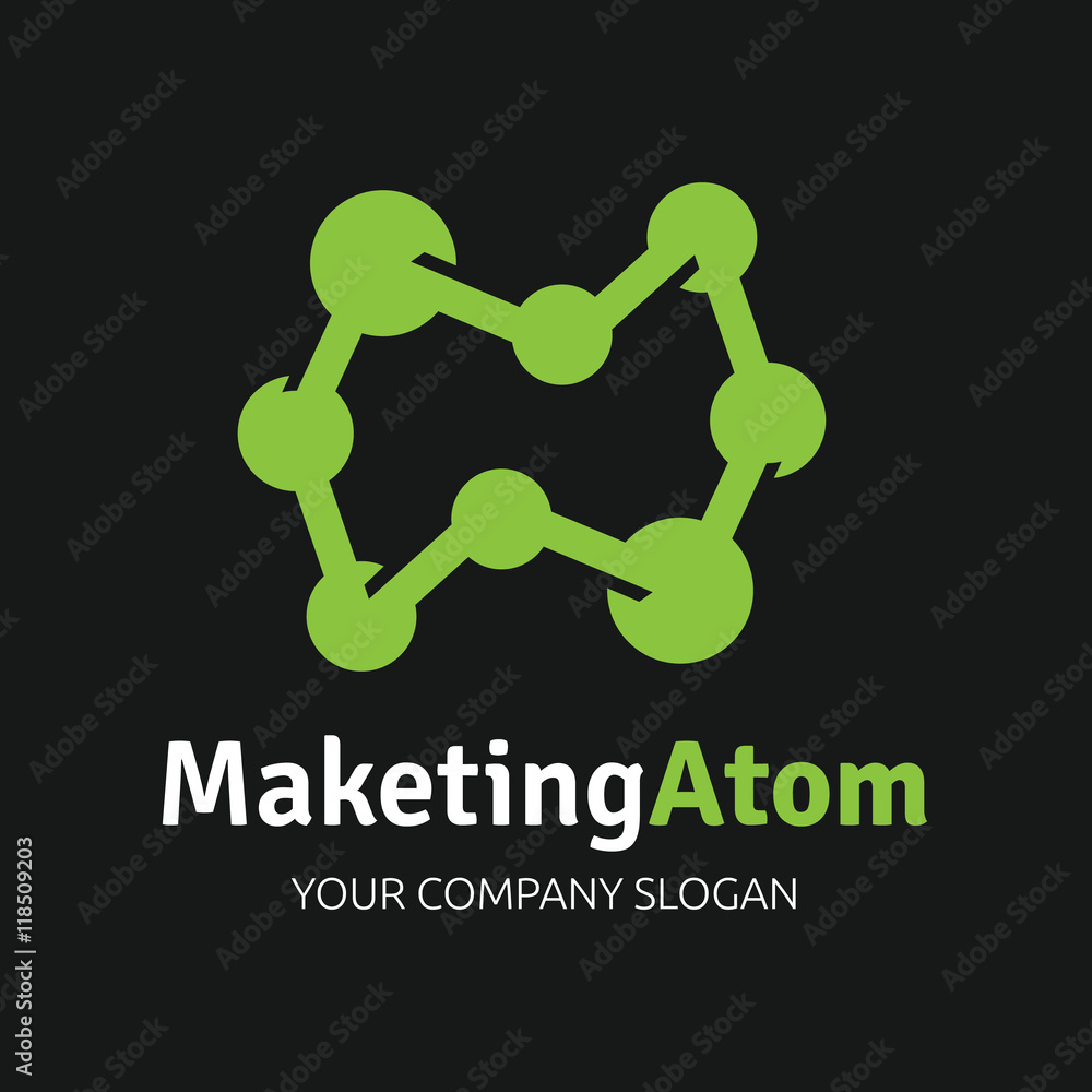 Marketing Logo, Atom logo template. Marketing Logo, Atom logo template.
