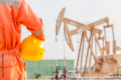 Hard hat that is safety equipment in oilfield