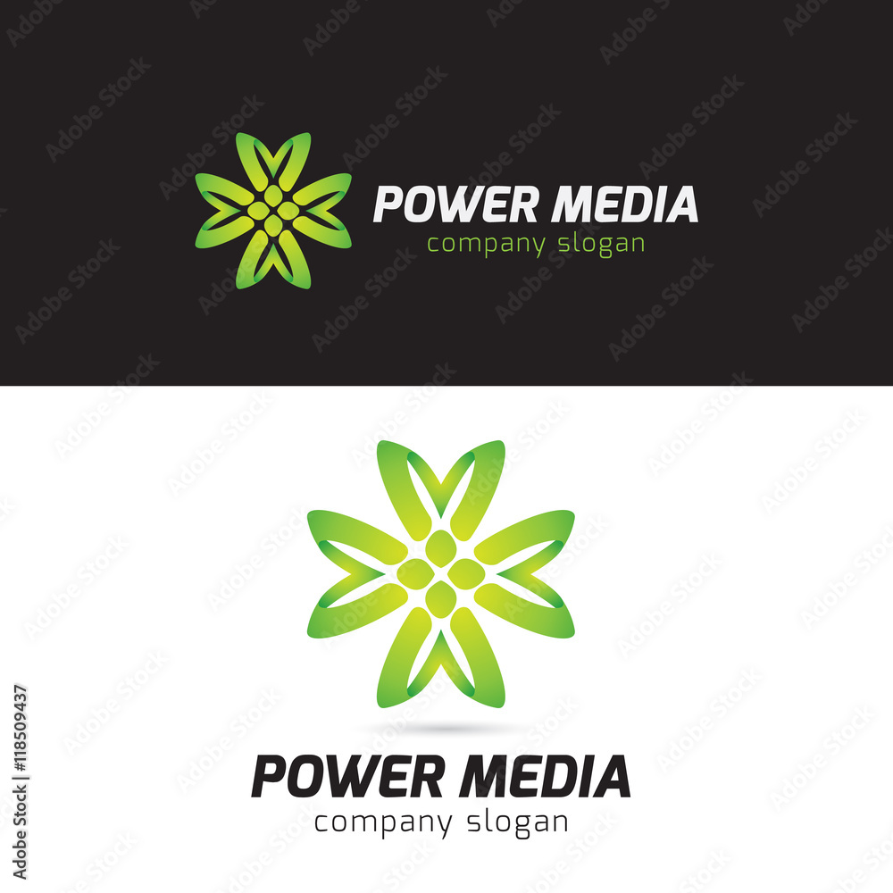 Media logo, abstract logo design template. Media logo, abstract logo design template.