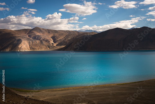 Pangong Lake in Kashmir, Leh, Ladakh, India.