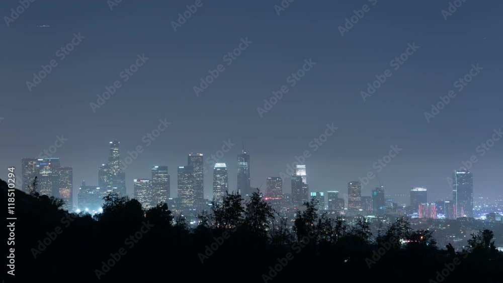 custom made wallpaper toronto digitalLos Angeles Skyline 69 Night Time Lapse Griffith Park 