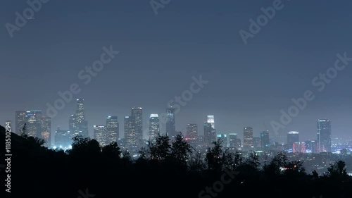 Wallpaper Mural Los Angeles Skyline 69 Night Time Lapse Griffith Park  Torontodigital.ca