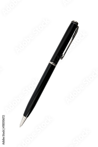 Black pen isolated on white background.Pen isolated on white bac