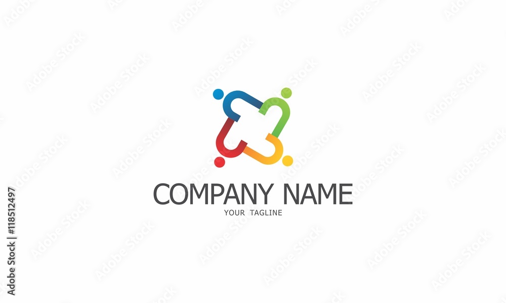 Fototapeta premium people logo by OriQ