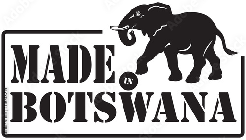 Stamp imprint - Made in Botswana