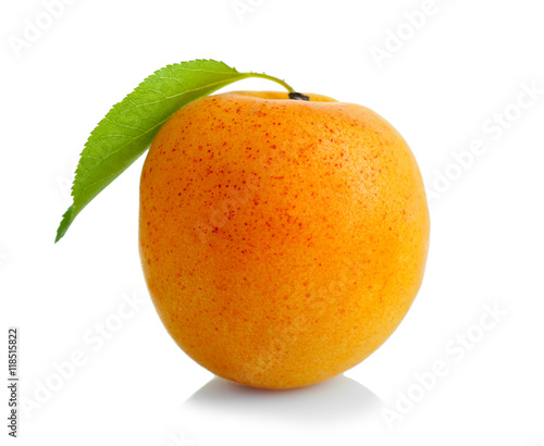 Fresh apricot, isolated on white