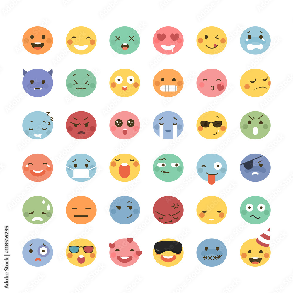 Adorable emoticon design Adorable emoticon design