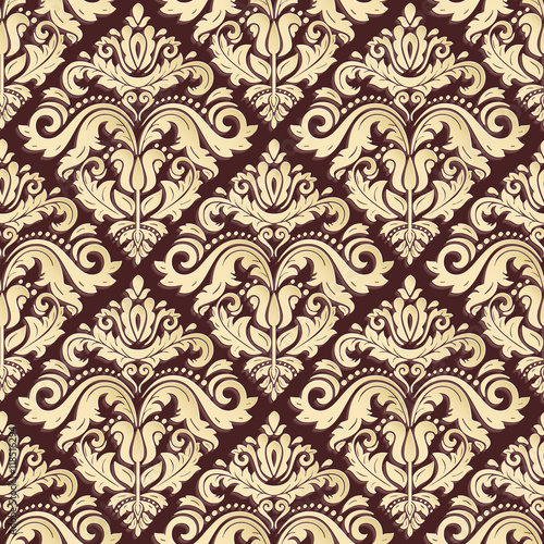 Seamless Oriental Pattern With 3D Elements