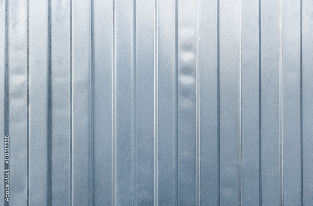 Steel gray blank fence as background Steel gray blank fence as background