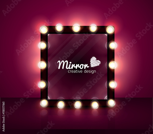 mirror realistic vector background