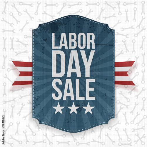 Labor Day Sale paper Label