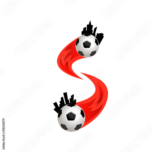 Football logo for the team and the cup