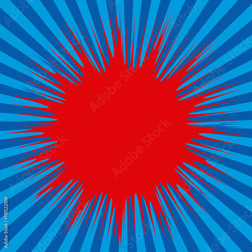 Abstract Creative concept vector comics pop art style blank layout template with clouds beams and isolated dots pattern on background. For Web and Mobile Applications, illustration template design