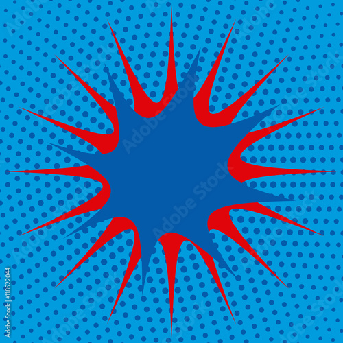 Abstract Creative concept vector comics pop art style blank layout template with clouds beams and isolated dots pattern on background. For Web and Mobile Applications, illustration template design
