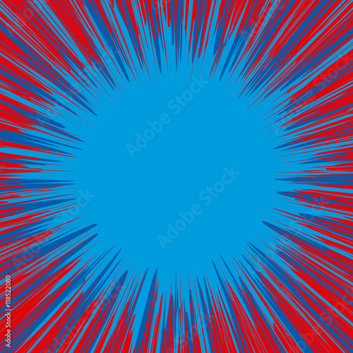 Abstract Creative concept vector comics pop art style blank layout template with clouds beams and isolated dots pattern on background. For Web and Mobile Applications, illustration template design