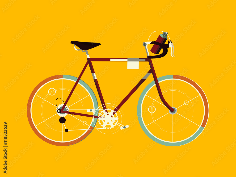 Sport bicycle cartoon vector illustration