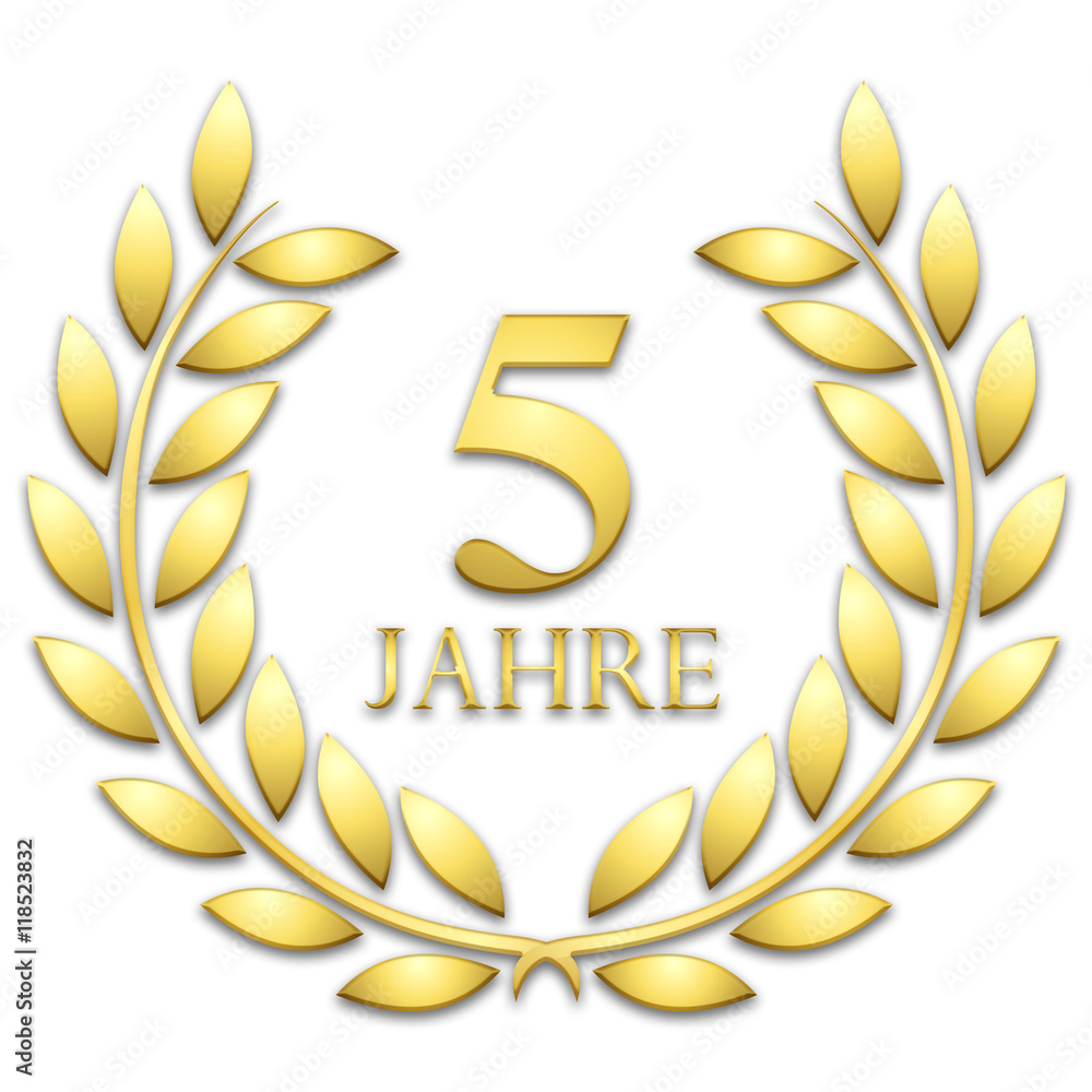Lorbeerkranz. Gold. 5 jahre Lorbeerkranz. Gold. 5 jahre