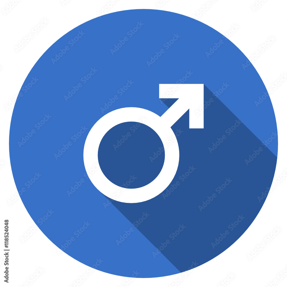 Flat design blue round web male vector icon Flat design blue round web male vector icon