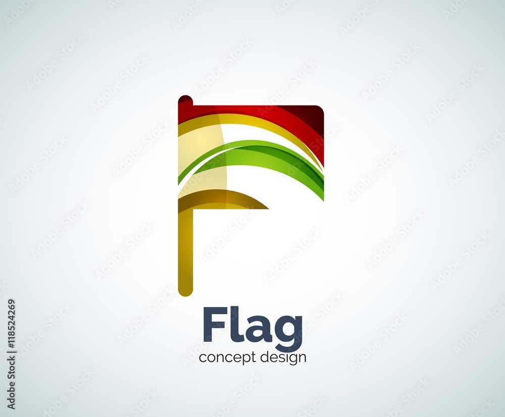 Vector flag logo template Vector flag logo template