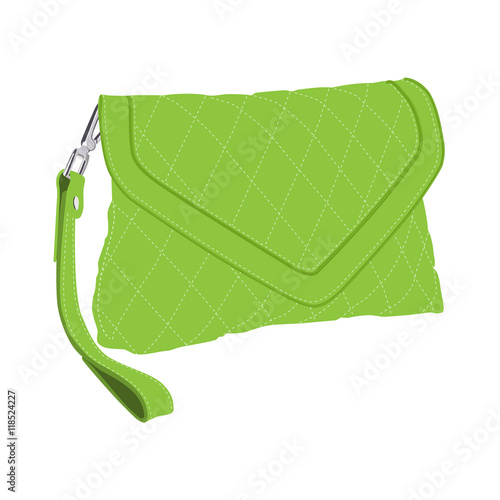 Green clutch bag