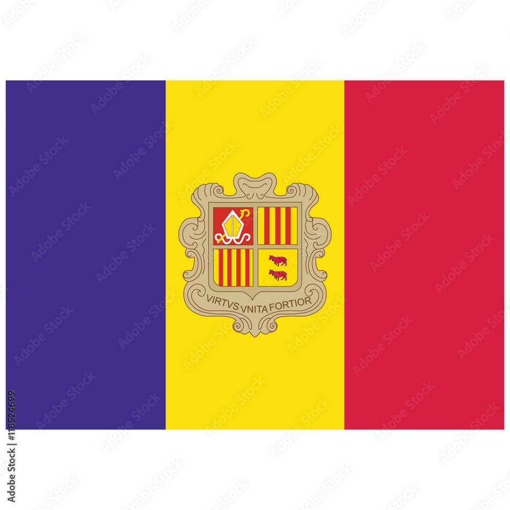 Obraz premium Andorra flag vector