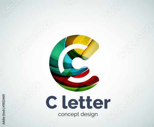 Vector C letter concept logo template Free Download Vector C letter concept logo template - GFXLoad