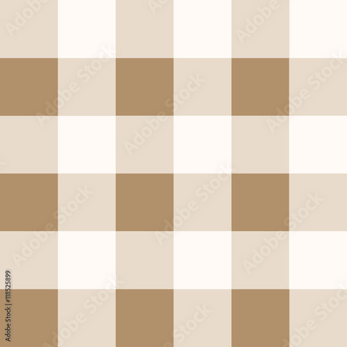 Iced Coffee Brown White Chessboard Background Vector Illustration