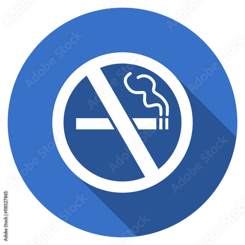 Free Download Flat design blue round web no smoking vector icon - GFXLoad