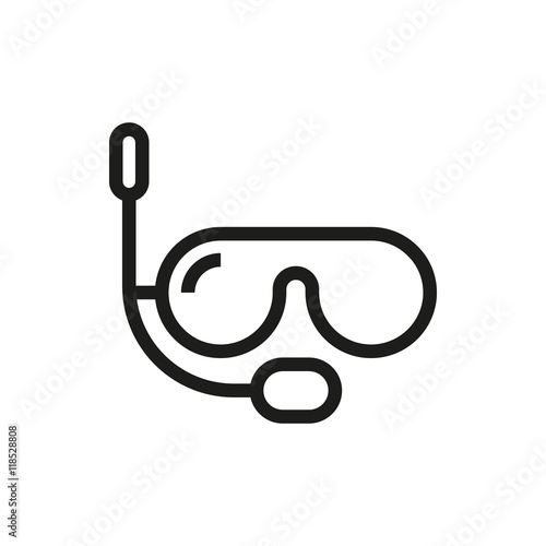 Diving mask icon on white background