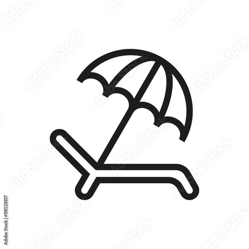 Umbrella Recliner icon on white background