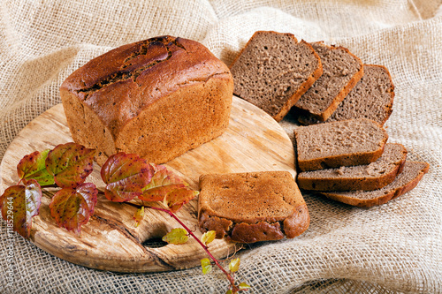 decorated with wholemeal bread