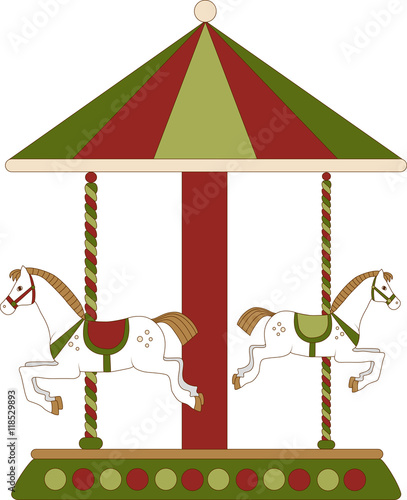 carousel with horses for children