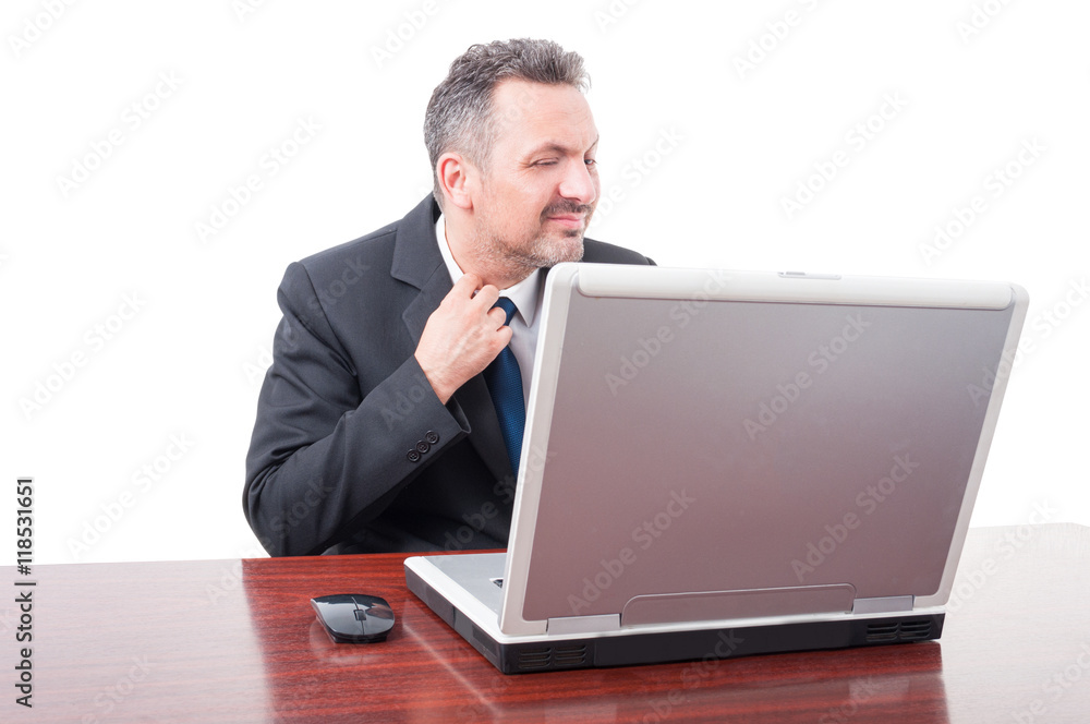 Corporate manager looking nervous and anxious Corporate manager looking nervous and anxious