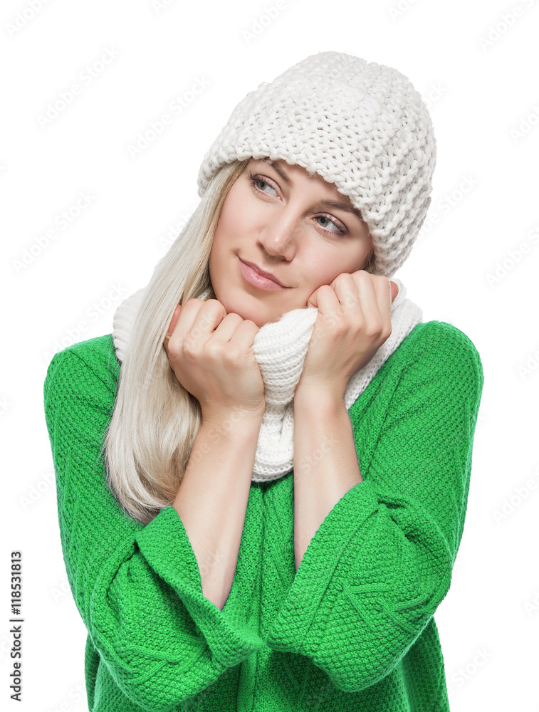 Beautiful girl inwinter clothing. Beautiful girl inwinter clothing.
