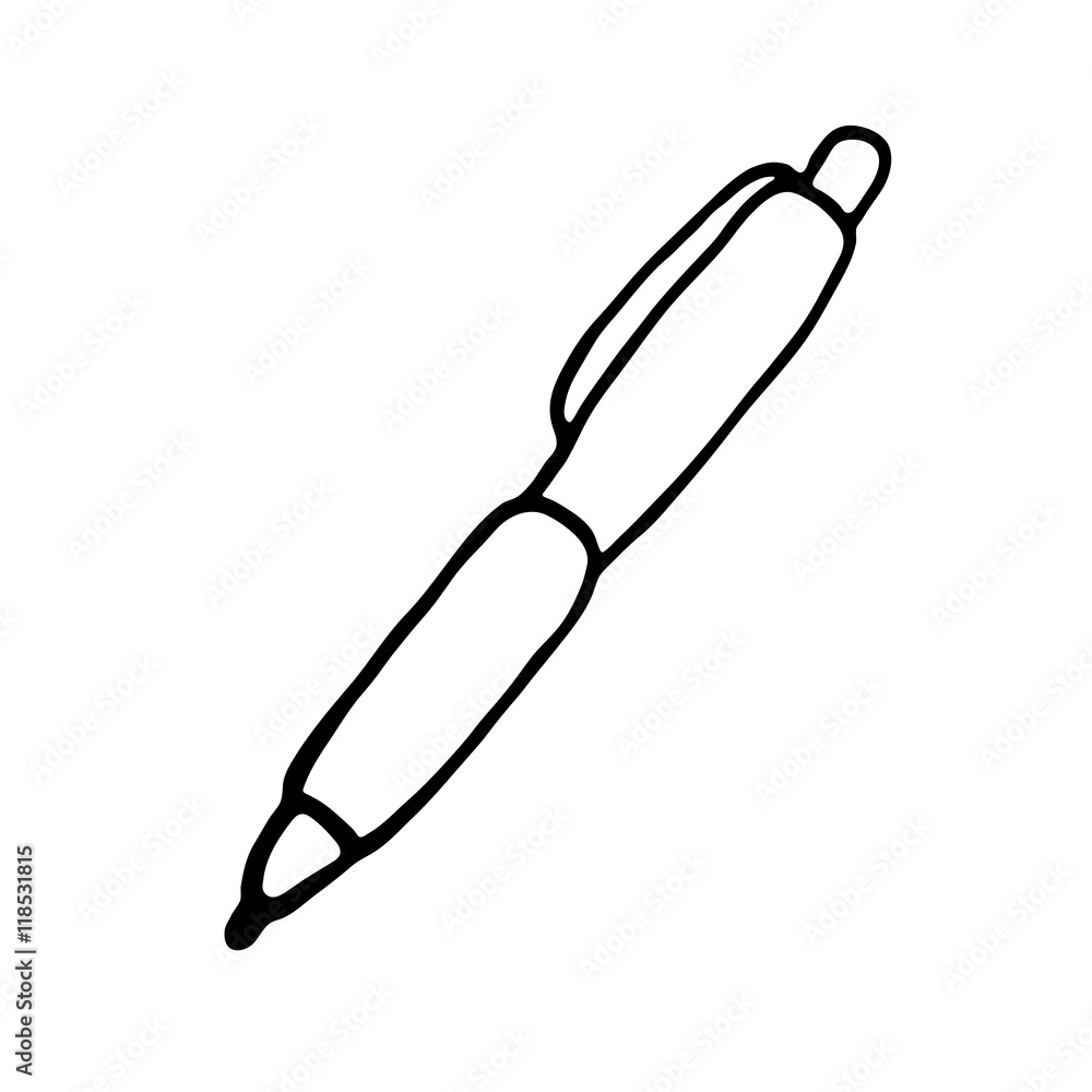 Pen icon. Outlined Pen icon. Outlined