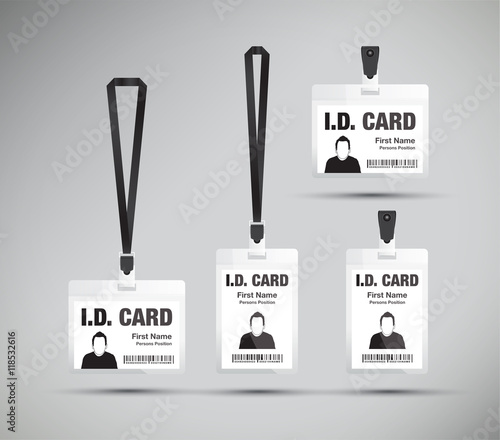 id card man in black set
