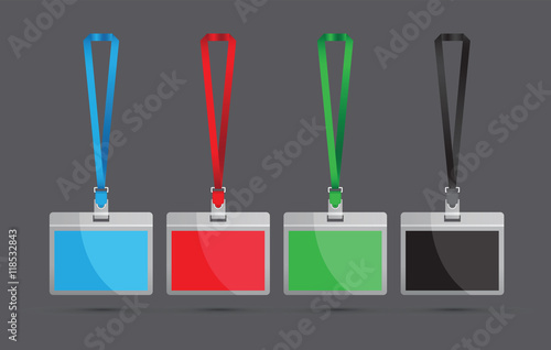 colourful lanyard set