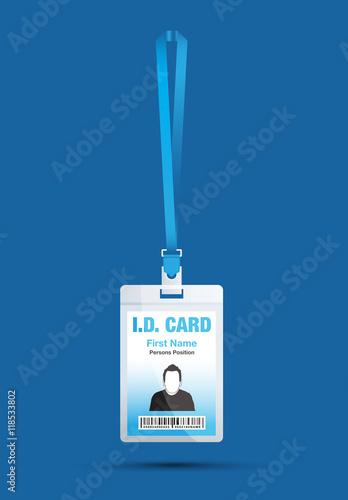 id card man blue